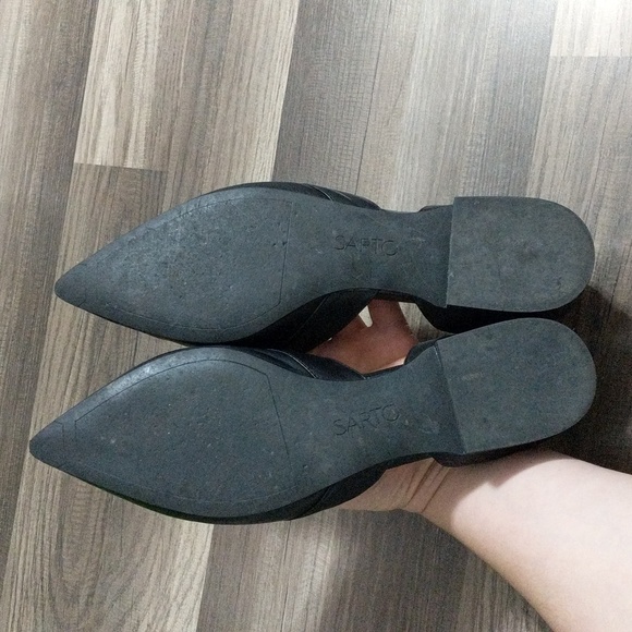 #61.SARTO By Franco Sarto Toby Pointed Toe Flat Women Black Pullons. Size: 9.5 - Picture 6 of 8